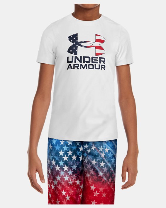 Boys' Pre-School UA Americana Surf Shirt, White, pdpMainDesktop image number 0